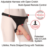 Doc Johnson Ultra Harness W/ 8" Vibrating Ur3 Cock - Magic Men Australia, Doc Johnson Ultra Harness W/ 8" Vibrating Ur3 Cock, Dildos