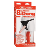Vac-U-Lock Classic Dong with Ultra Harness, 8 Inch - Magic Men Australia, Vac-U-Lock Classic Dong with Ultra Harness, 8 Inch, Dildos