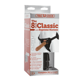Vac-U-Lock Platinum Edition - The Classic 8" with Supreme Harness - Brown - Magic Men Australia, Vac-U-Lock Platinum Edition - The Classic 8" with Supreme Harness - Brown, Dildos