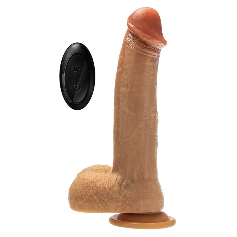 Dr. Skin Silicone Dr.Phillips Thrusting Dildo-Tan 8.5"