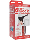 Vac-U-Lock-ULTRASKYN Cock W/Ultra Harness 6"