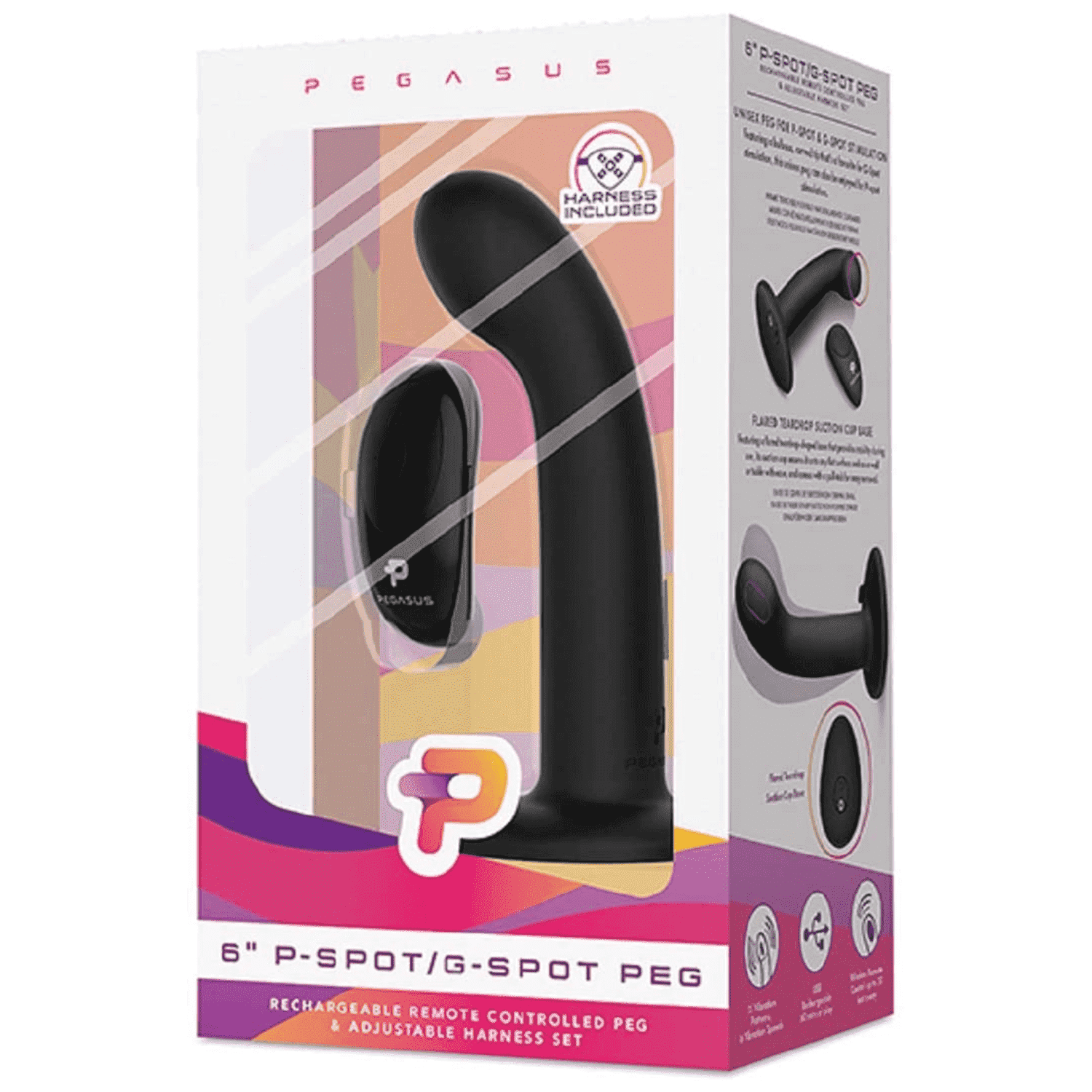 Pegasus 6" P-Spot / G-Spot Peg With Harness and Wireless Remote | MAGIC MEN AU Pegasus 6" P-Spot / G-Spot Peg With Harness and Wireless Remote | MAGIC MEN AU