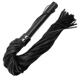 Rouge Black Leather Flogger with Leather Handle - Magic Men Australia, Rouge Black Leather Flogger with Leather Handle, Bondage