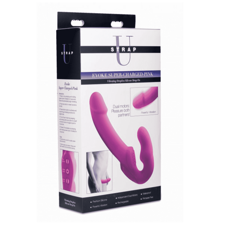 Evoke Rechargeable Vibrating Silicone Strapless Strap On - Magic Men Australia, Evoke Rechargeable Vibrating Silicone Strapless Strap On, Dildos