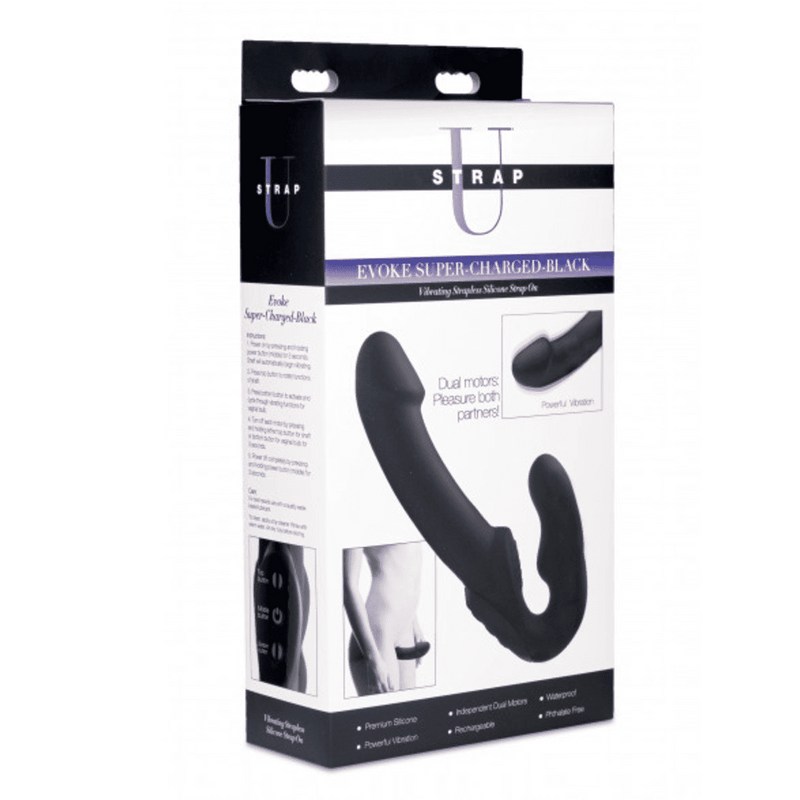 Evoke Rechargeable Vibrating Silicone Strapless Strap On - Magic Men Australia, Evoke Rechargeable Vibrating Silicone Strapless Strap On, Dildos